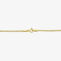 Womens 10K Gold Inch Link Chain Necklace