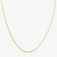 Womens 10K Gold Inch Link Chain Necklace