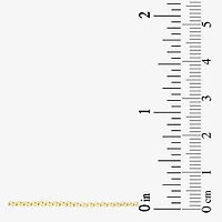 Womens 10K Gold Inch Link Chain Necklace