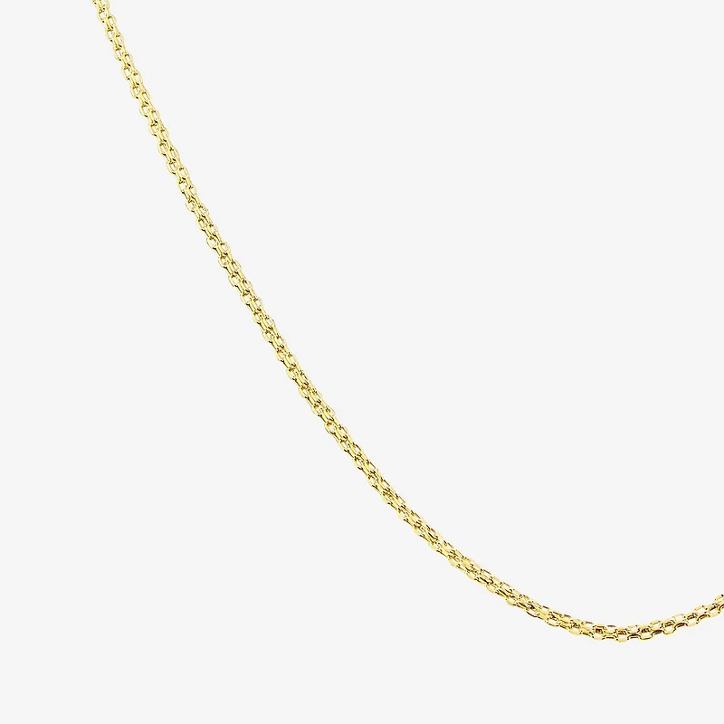 Womens 10K Gold Inch Link Chain Necklace