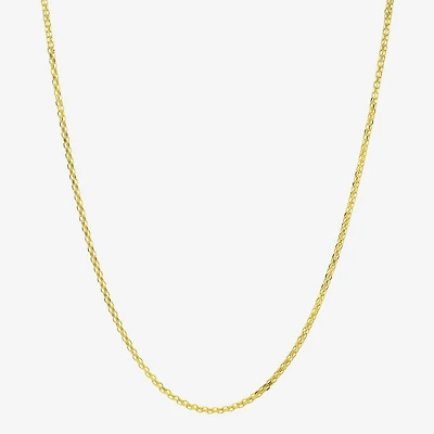 Womens 10K Gold 18 Inch Link Chain Necklace