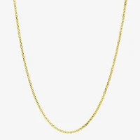 Womens 10K Gold 18 Inch Link Chain Necklace