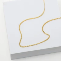 Womens 10K Gold 18 Inch Link Chain Necklace