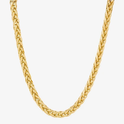 Made in Italy Womens 10K Gold Inch Wheat Chain Necklace