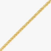 Made in Italy Womens 10K Gold 22 Inch Wheat Chain Necklace