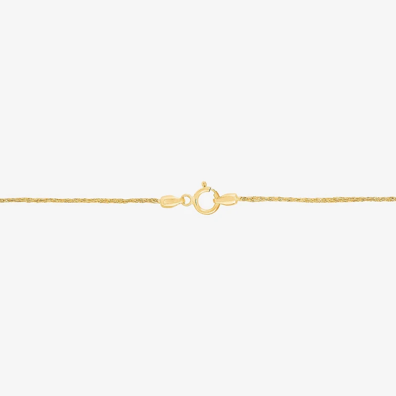 Made in Italy Womens 10K Gold 18 Inch Link Chain Necklace