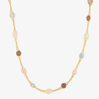 Made in Italy Womens 10K Gold 18 Inch Link Chain Necklace