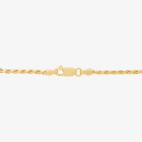 Made in Italy Womens 24K Gold Over Silver Inch Solid Rope Chain Bracelet