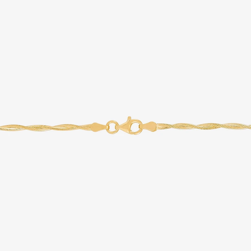Made in Italy Womens 24K Gold Over Silver 20 Inch Link Chain Necklace