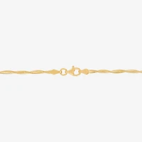 Made in Italy Womens 24K Gold Over Silver 20 Inch Link Chain Necklace