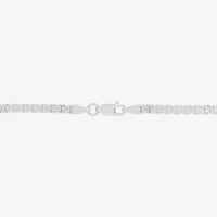 Mens Sterling Silver 8 1/2 Inch Solid Box Chain Bracelet