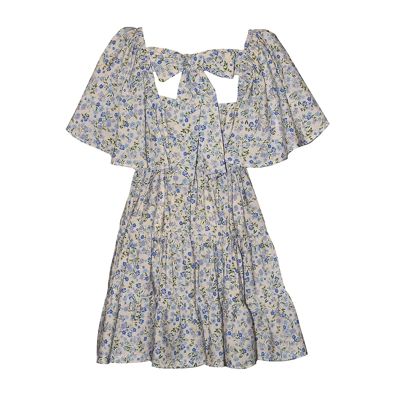 Bonnie Jean Big Kid Girls Short Sleeve Flutter A-Line Dress