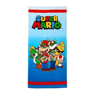 Super Mario Bowser Blues Beach Towel