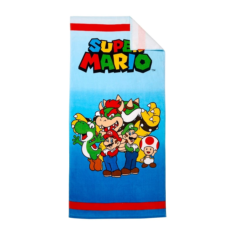 Super Mario Bowser Blues Beach Towel