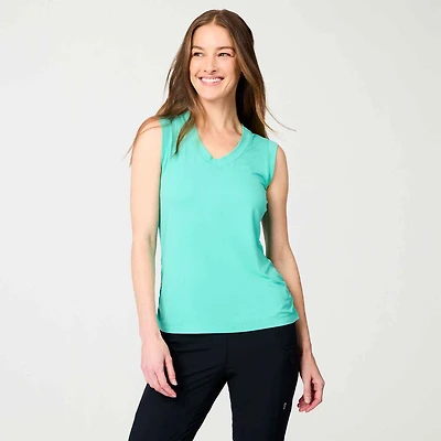 Free Country Womens V Neck Sleeveless Tank Top