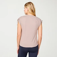 Free Country Womens Crew Neck Short Sleeve Stretch Fabric Active T-Shirt