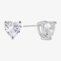 Sparkle Allure Cubic Zirconia 8mm Heart Stud Earrings