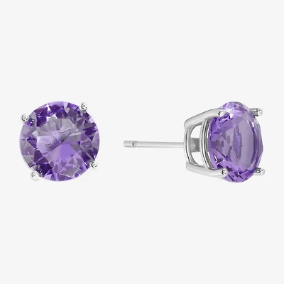 Sparkle Allure Purple Cubic Zirconia 9mm Stud Earrings