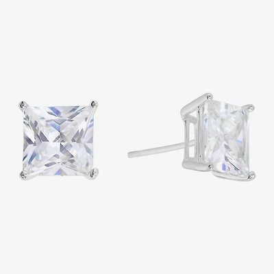 Sparkle Allure Cubic Zirconia 8mm Square Stud Earrings