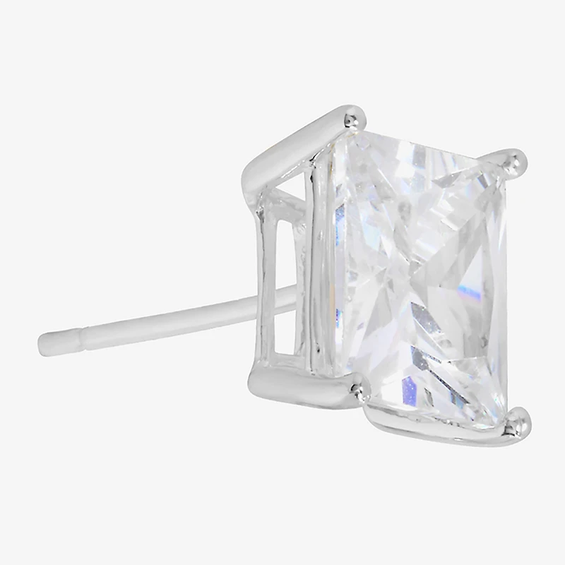 Sparkle Allure Cubic Zirconia 8mm Square Stud Earrings