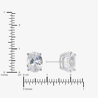 Sparkle Allure Cubic Zirconia 9mm Oval Stud Earrings
