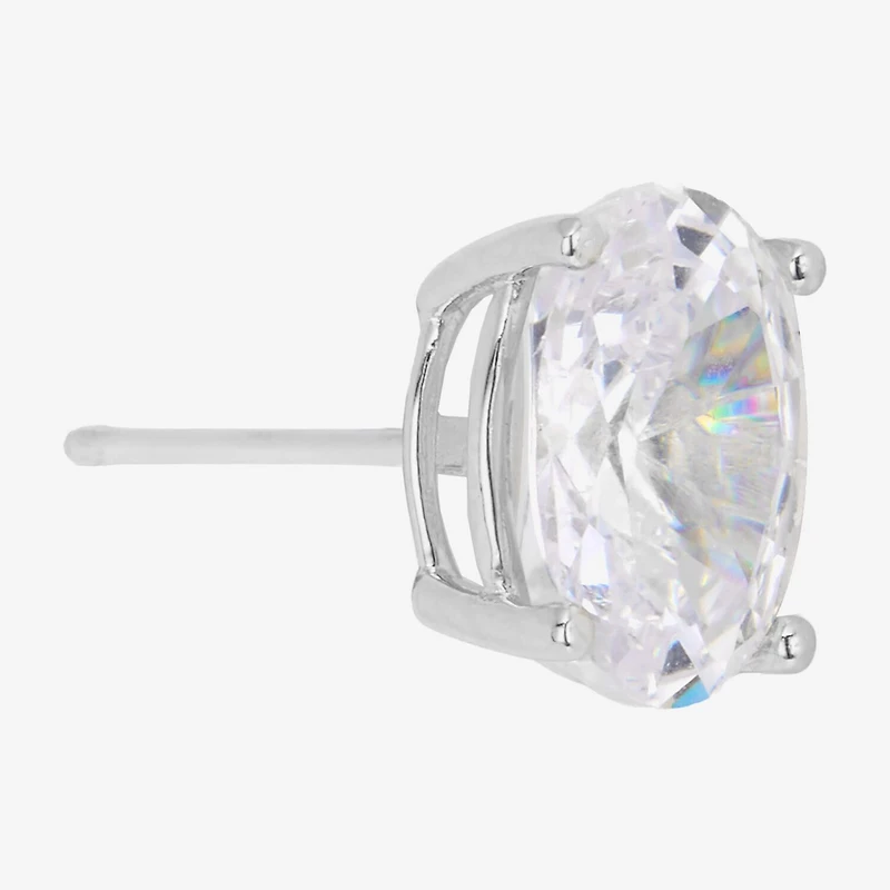 Sparkle Allure Cubic Zirconia 9mm Oval Stud Earrings