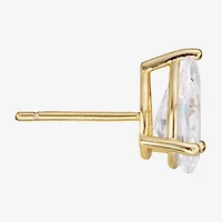 Sparkle Allure Cubic Zirconia 14K Gold Over Brass 10mm Pear Stud Earrings