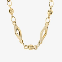 Silver Reflections Womens 14K Gold Over Brass 16 Inch Fashion Chain Necklace