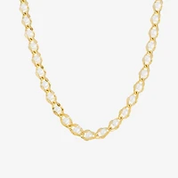 Silver Reflections Womens 14K Gold Over Brass 18 Inch Link Chain Necklace