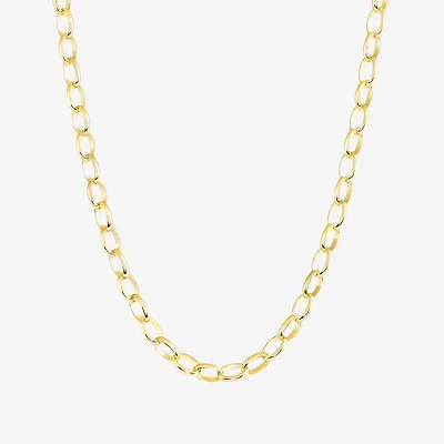 Silver Reflections Womens 14K Gold Over Brass 18 Inch Link Chain Necklace