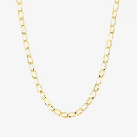 Silver Reflections Womens 14K Gold Over Brass 18 Inch Link Chain Necklace