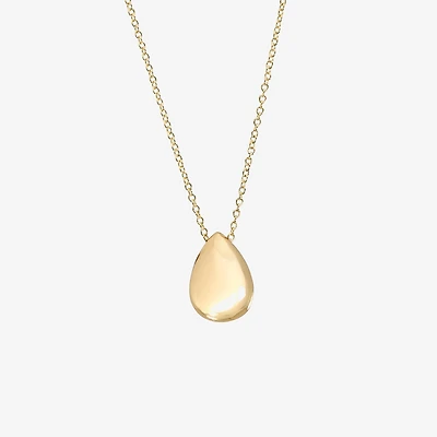 Silver Reflections Womens 14K Gold Over Brass 16 Inch Pendant Necklace