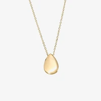 Silver Reflections Womens 14K Gold Over Brass 16 Inch Pendant Necklace