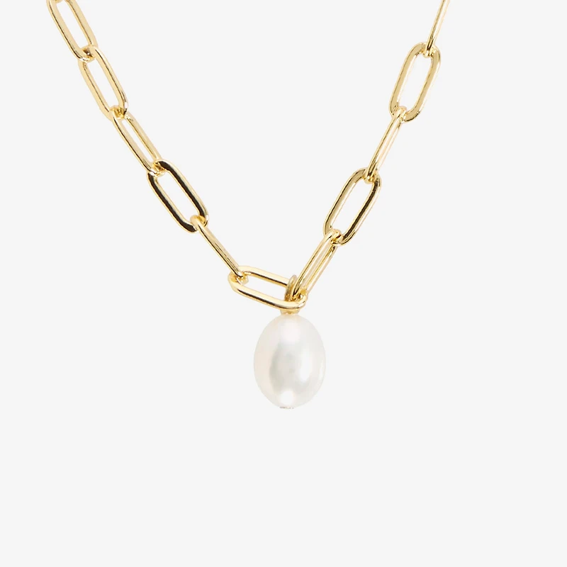 Silver Reflections Womens 14K Gold Over Brass 30 Inch Link Chain Necklace