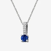 Womens Diamond Accent Gemstone 10K Gold 18 Inch Pendant Necklace