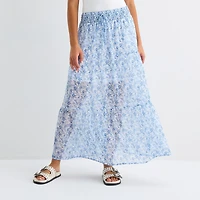 by&by Womens Juniors Maxi Skirt