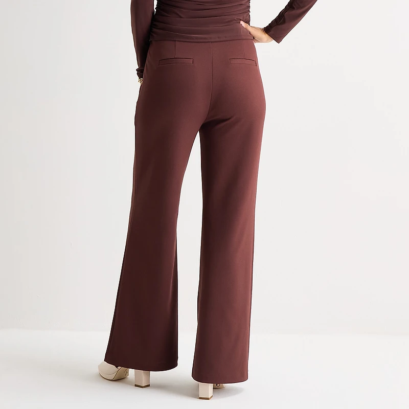 Bold Elements Womens Wide Leg High Rise Trouser