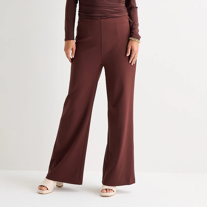 Bold Elements Womens Wide Leg High Rise Trouser