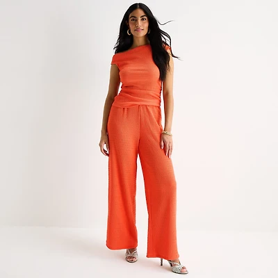 Bold Elements Womens Straight Mid Rise Pull-On Pant