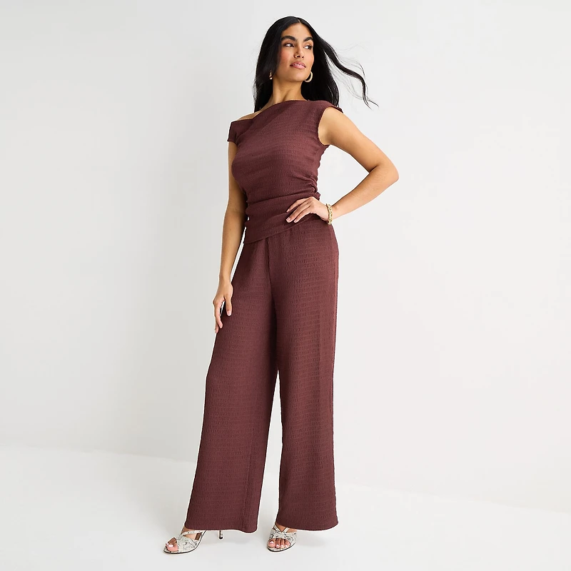 Bold Elements Womens Straight Mid Rise Pull-On Pant