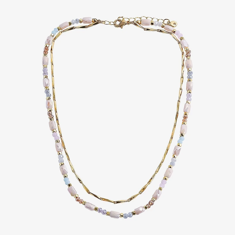 Bijoux Bar Womens 18 Inch Beaded Necklace