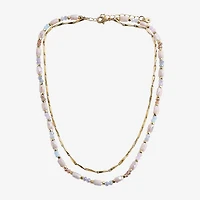 Bijoux Bar Womens 18 Inch Beaded Necklace