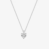 Diamonart Womens Cubic Zirconia Sterling Silver Heart 2-pc. Jewelry Set