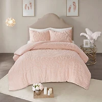 Madison Park Virginia 3pc Tufted Cotton Chenille Medallion Comforter Set