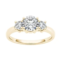 1 1/2 CT.T.W. Natural Round Diamond 14K Gold 3-Stone Ring