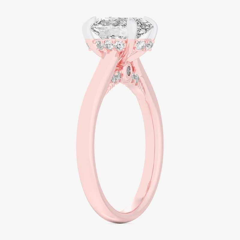 (G-H / Si1-Si2) Womens 1 1/7 CT. T.W. Lab Grown White Diamond 14K Gold Oval Solitaire Engagement Ring