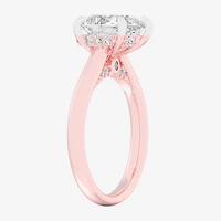 (G-H / Si1-Si2) Womens 1 1/7 CT. T.W. Lab Grown White Diamond 14K Gold Pear Solitaire Engagement Ring