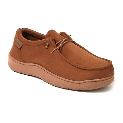 Dearfoams Mens Memory Foam Slip-On Slippers