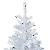 Northlight Woodbury White Pencil Artificial Lights 6 1/2 Foot Pre-Lit Pine Christmas Tree