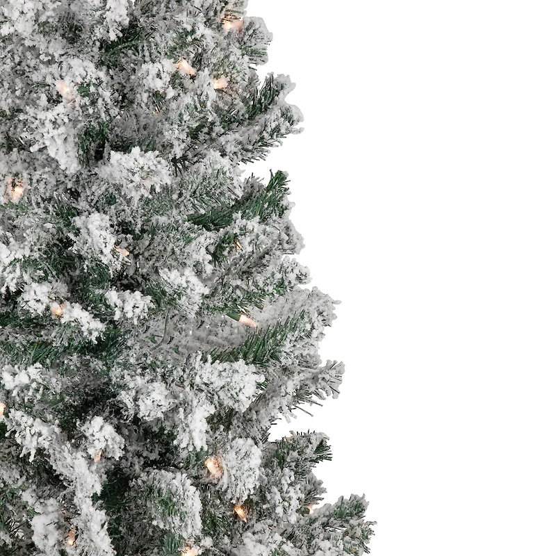 Northlight Artificial Clear Lights 4 Foot Flocked Pine Christmas Tree